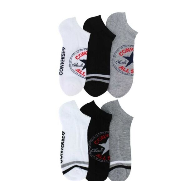 Converse 6-PK Patch No-Show Socks - Picture 2 of 5